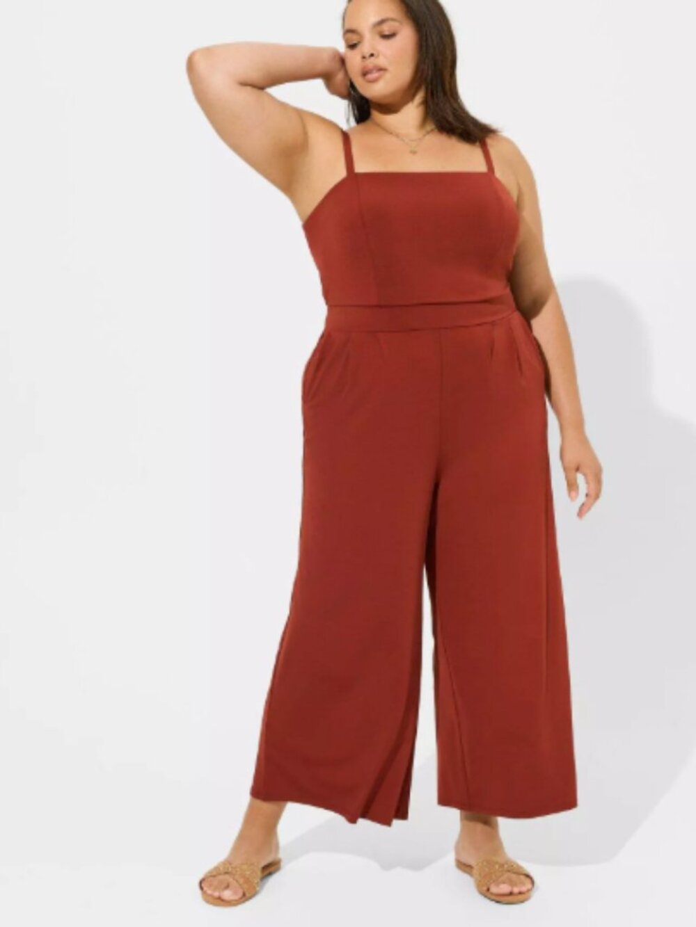 Torrid Studio Knit Tube Top Wide Leg Jumpsuit 2X